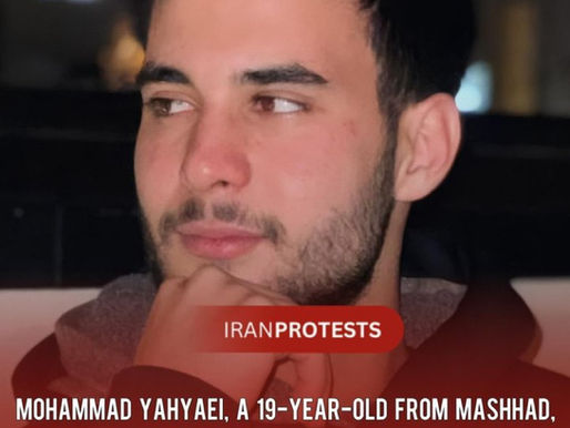 MOHAMMAD YAHYAEI, A 19-YEAR-OLD FROM MASHHAD, ARRESTED DESPITE SUFFERING FROM EPILEPSY
