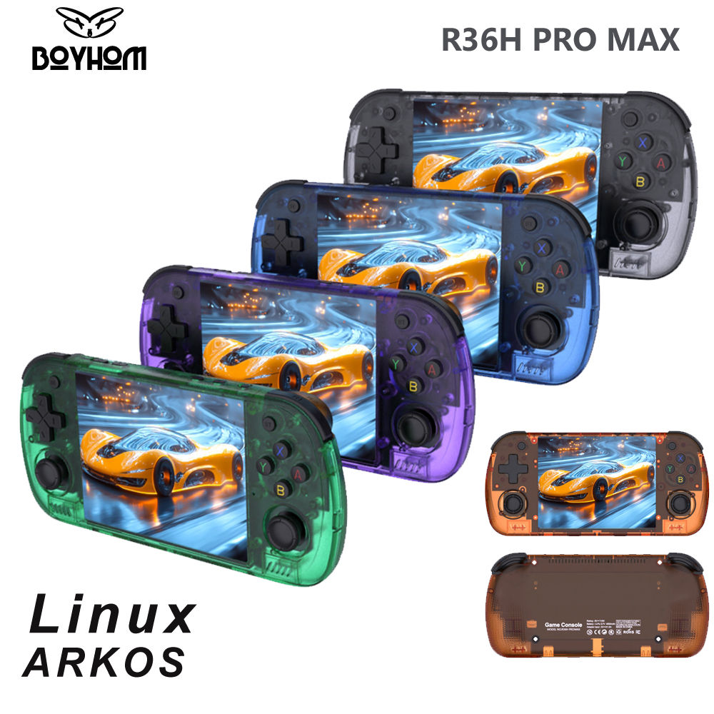 BOYHOM R36H PRO Retro Handheld Video Game Console Linux System 4.2 Inch IPS Scre