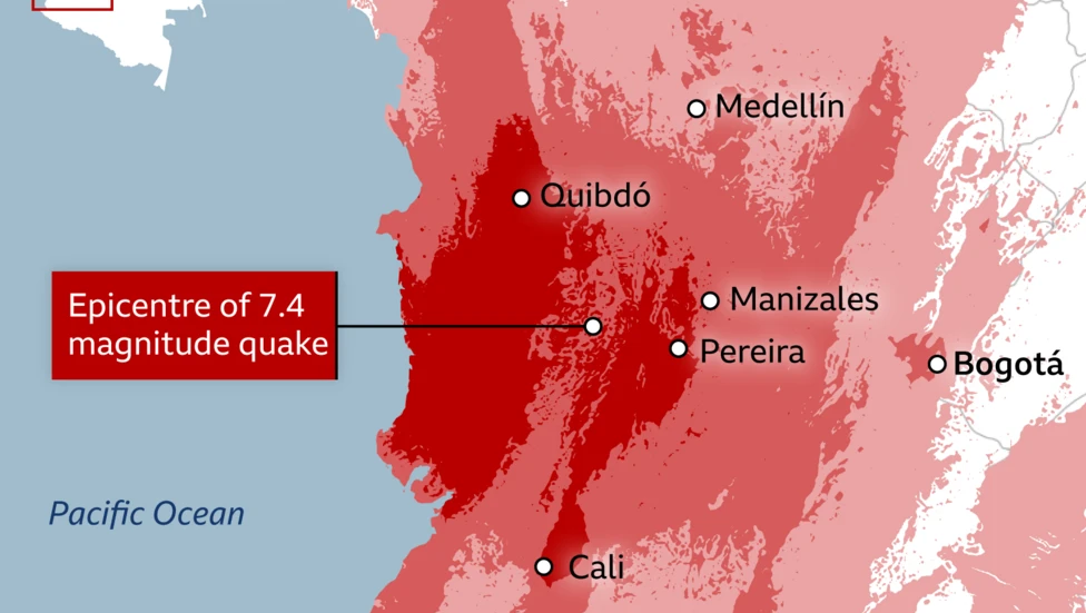 Colombia: Rescuers search for survivors in earthquake
