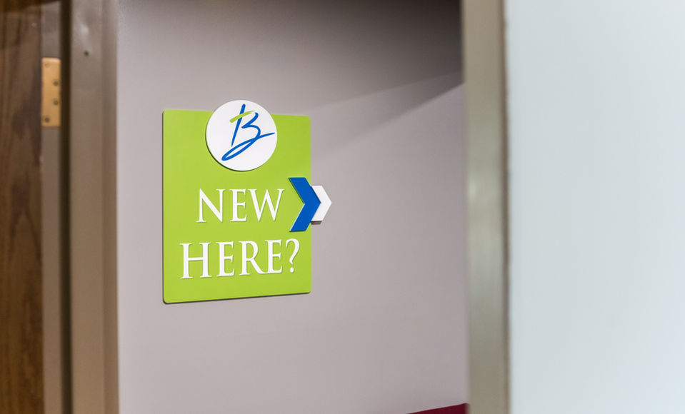 Berean Wall Mounted Wayfinding Sign