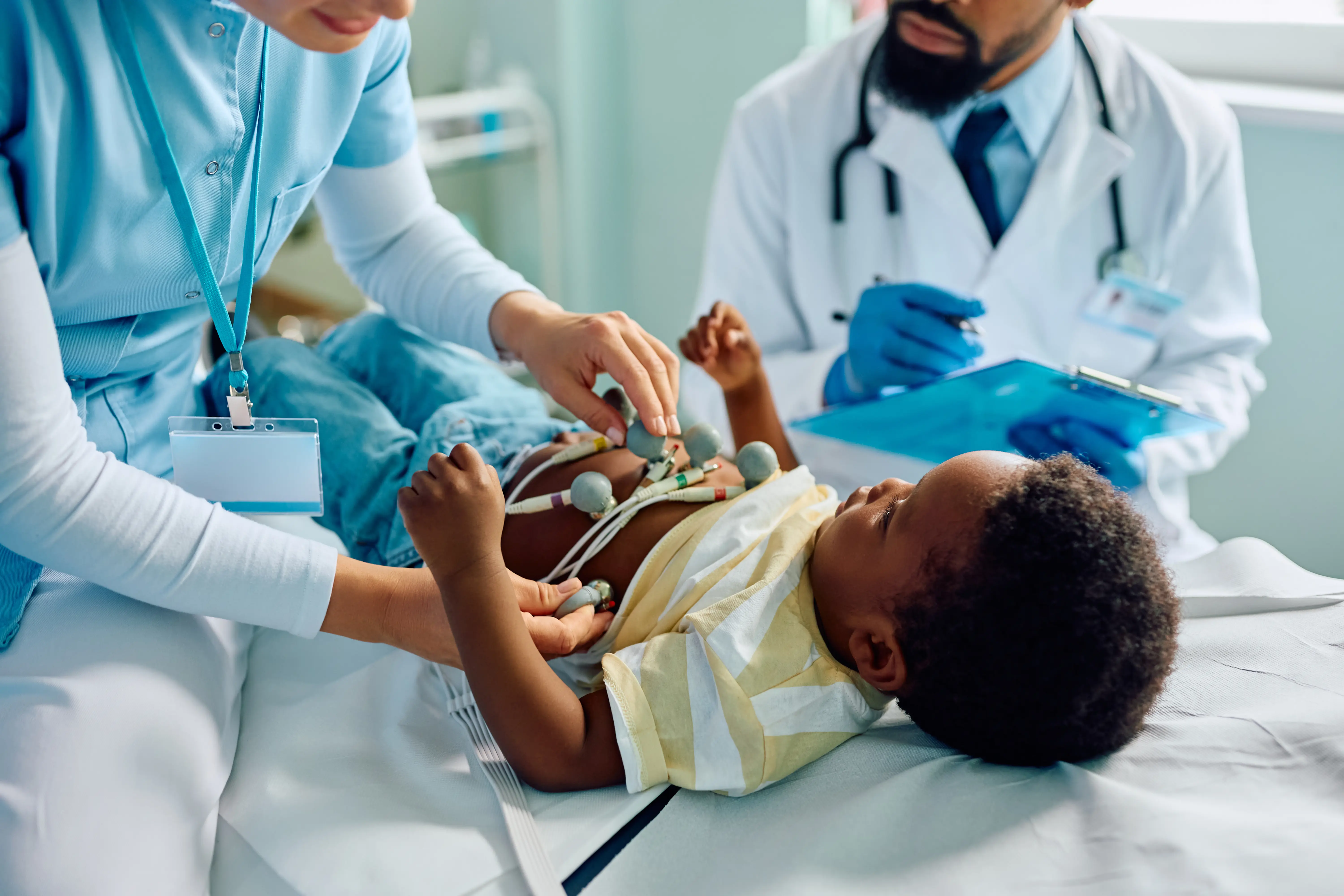 Child in the hospital getting checked