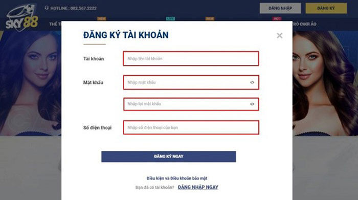 Hướng dẫn đăng ký sky88