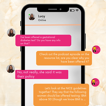 Text Message with a virtual doula client