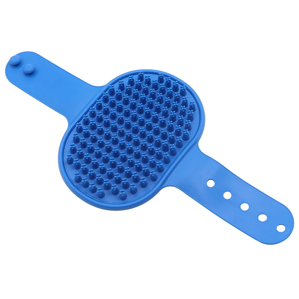 Main image for Dog Bath Brush Pet Grooming Shedding Soothing Massage Rubber Bristles Curry Com
