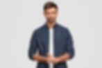 waist-up-portrait-handsome-serious-unshaven-male-keeps-hands-together-dressed-dark-blue-sh