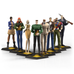 Diverse group of stylized people