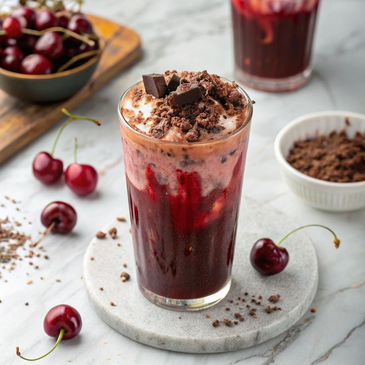 Refreshing cherry chocolate drink, Coffexhop