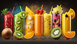 Many different smoothies with berries and fruits generative ai _ Premium AI-generated imag
