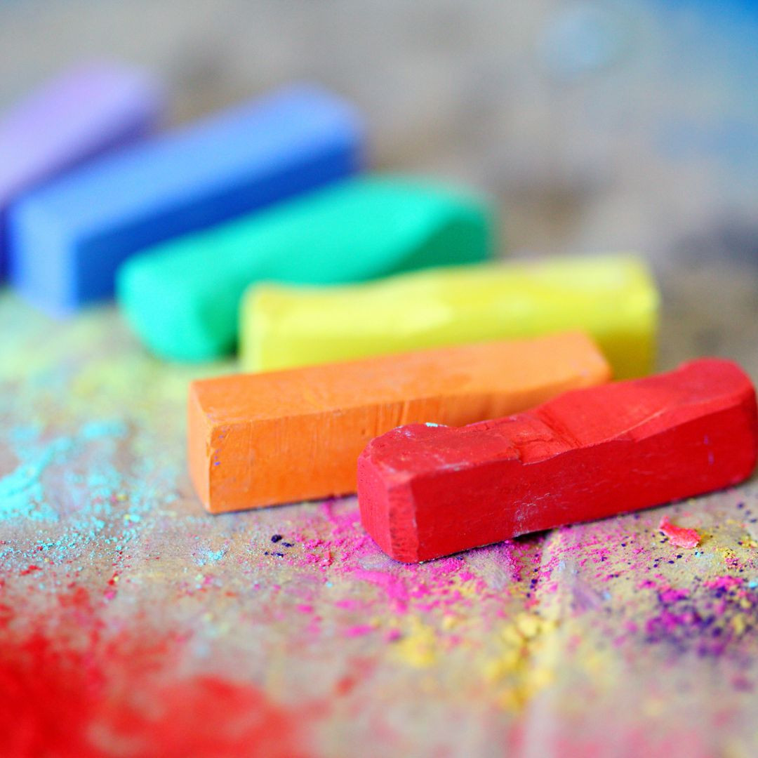 Multicolored chalk