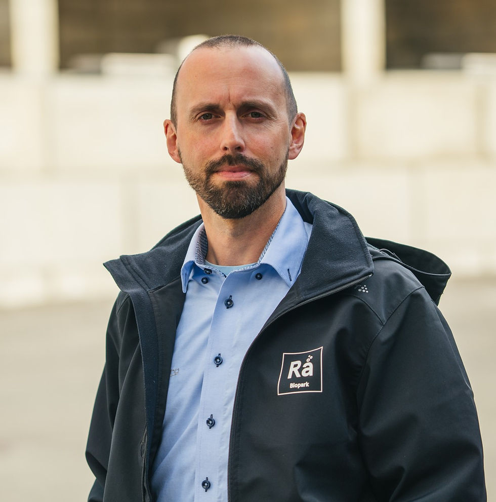 Daglig leder i Rå Biopark, Morten Naakling Bangås, presenterte status i prosjektet på EGNs digitale medlemsmøte i forrige uke. Foto: Rå Biopark