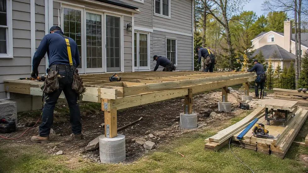 deck-rebuilt-in-totowa-nj-framing-the-new-joists-on-concrete-footings