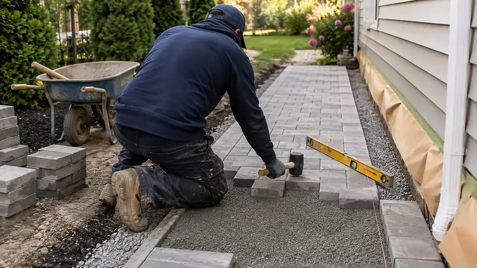 walkway-in-totowa-nj-setting-pavers-on-a-compacted-base