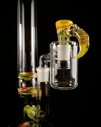 close up of dewar sealed ash catcher on blooper tube