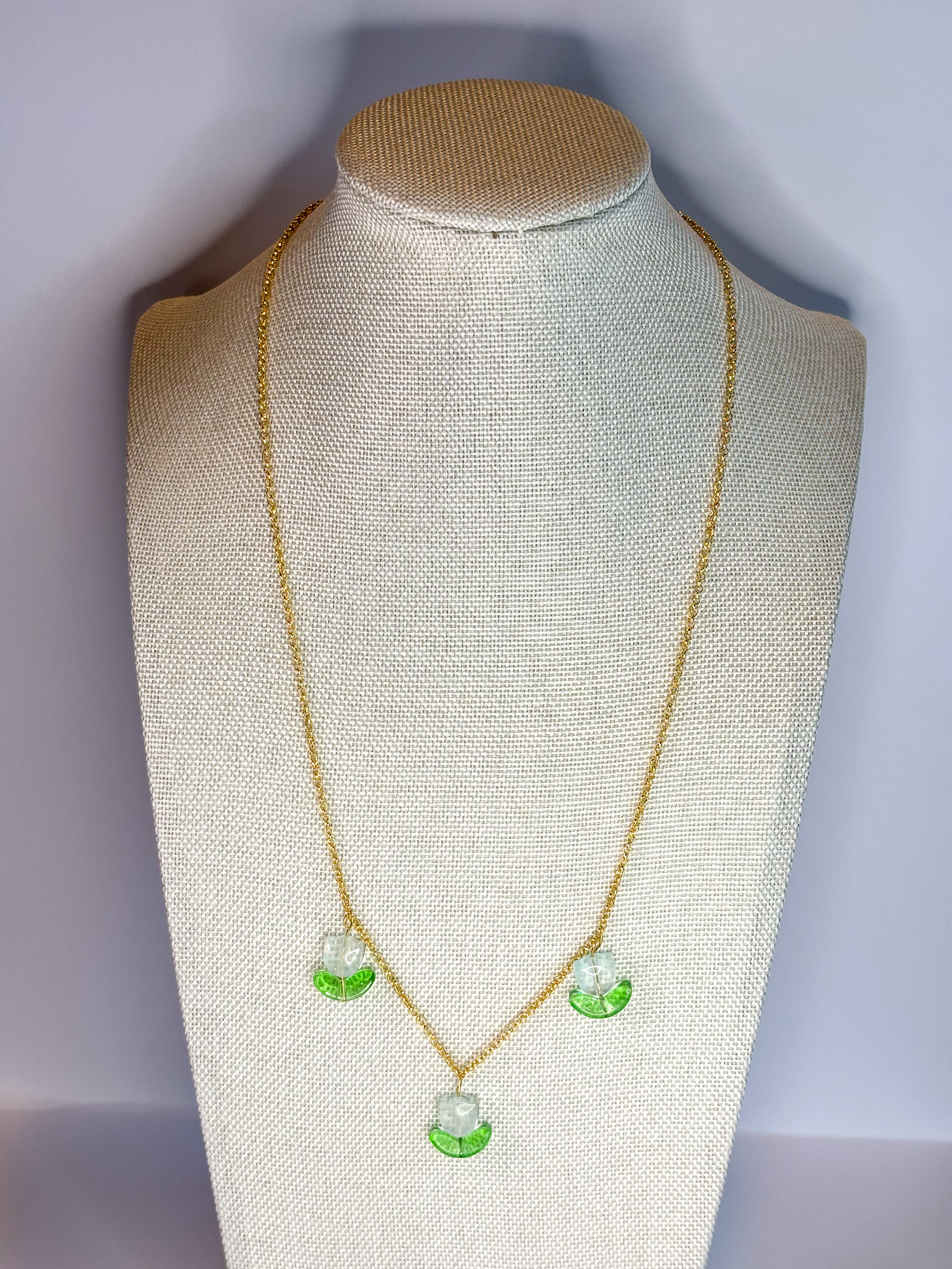 Collier Tulipe blanche