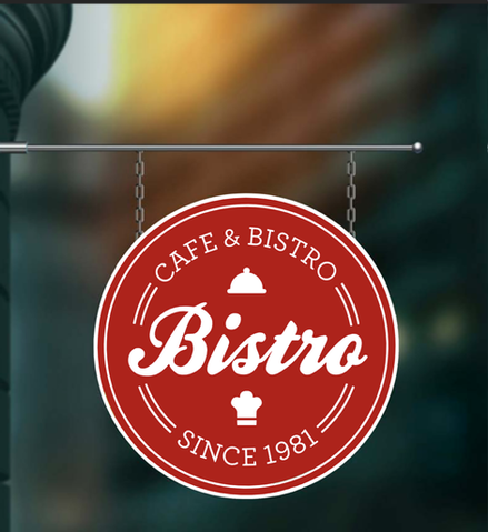 ound JBond sign with red “Bistro” logo and “Cafe & Bistro Since 1981” text.