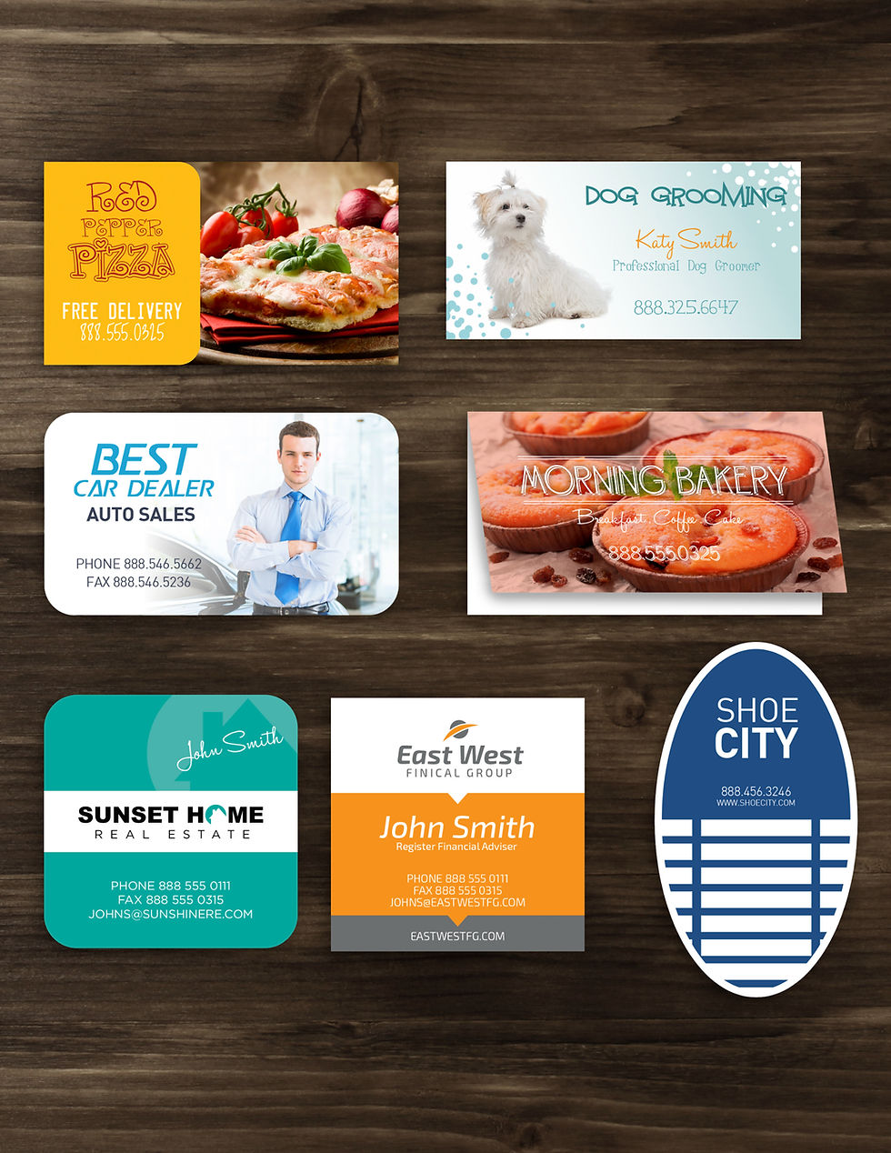 Layout of a variety of Standard Business  from PRINTER: The One-Stop Print Shop