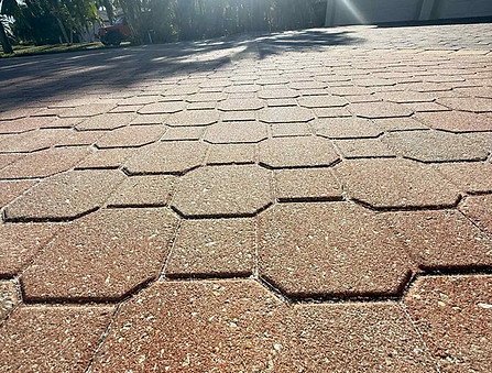AAA Pressure Washing delivering expert paver sealing solutions in Cape Coral, removing weeds, dirt, and stains to restore bright, clean joints.