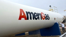 An after view of AmeriGas propane tanks in Fort Myers, Florida, showcasing the transformative power of commercial pressure washing.