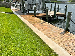 Waterfront pressure washing for seawall and dock cleaning in Cape Coral
