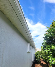 Comprehensive pressure washing for gutters and soffits in Bonita Springs, preventing buildup and improving home maintenance.