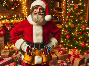 Handyman assembling children’s toys before Christmas to help busy parents enjoy a stress-free holiday morning in Dade City