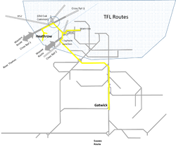 Early introduction of Gatwick, Clapham Junction, (Old Oak HS2), Heathrow, Waterloo Express Rail Serv