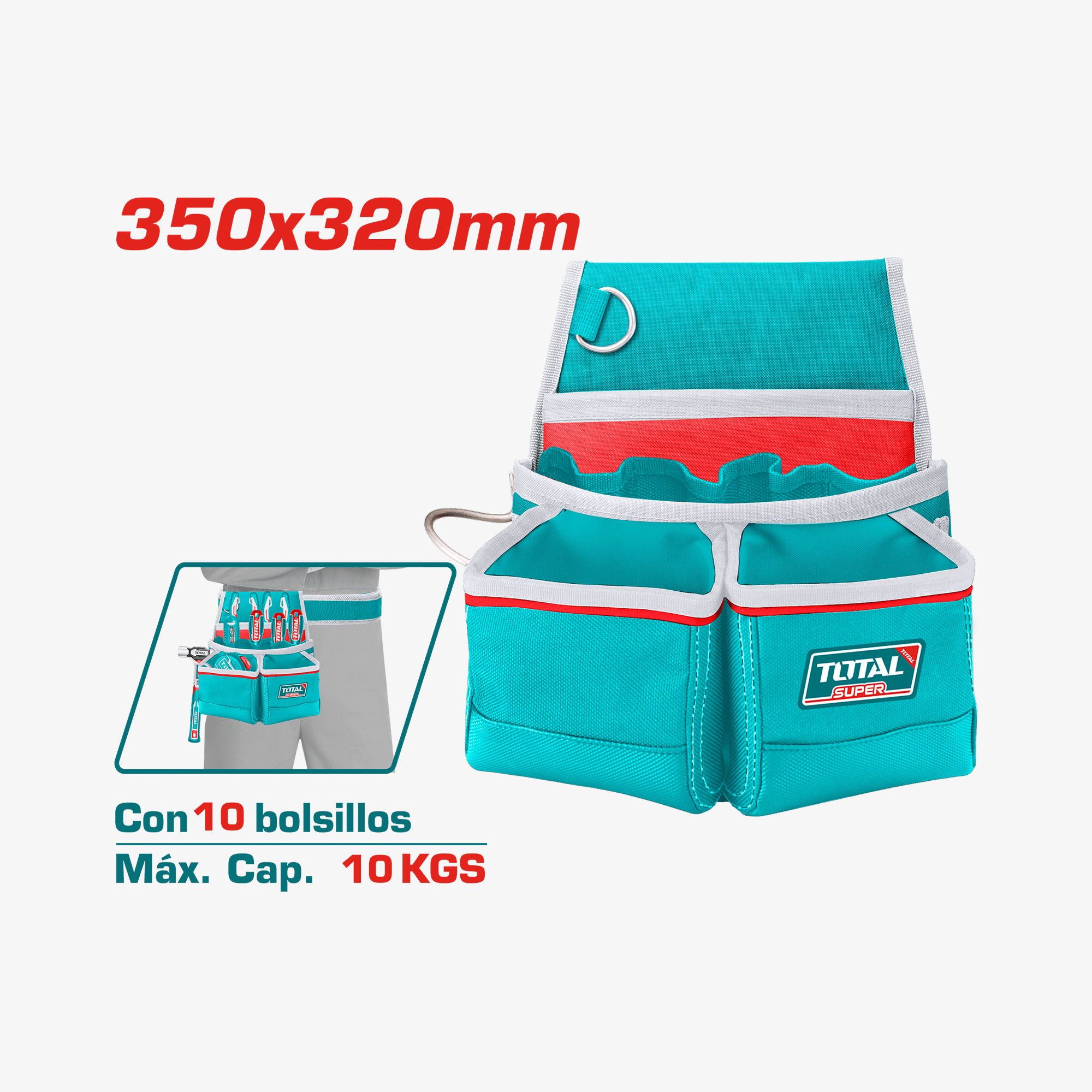 TOTAL Tool Pouch 350 × 320 mm (THT16P10125)
