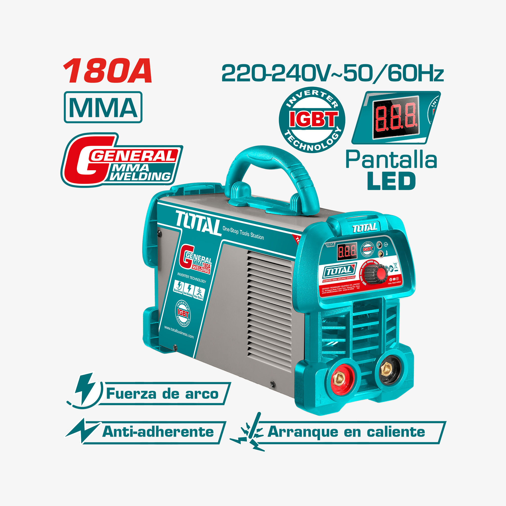 TOTAL Inverter MMA Welding Machine 180 A (Model: TW218059)