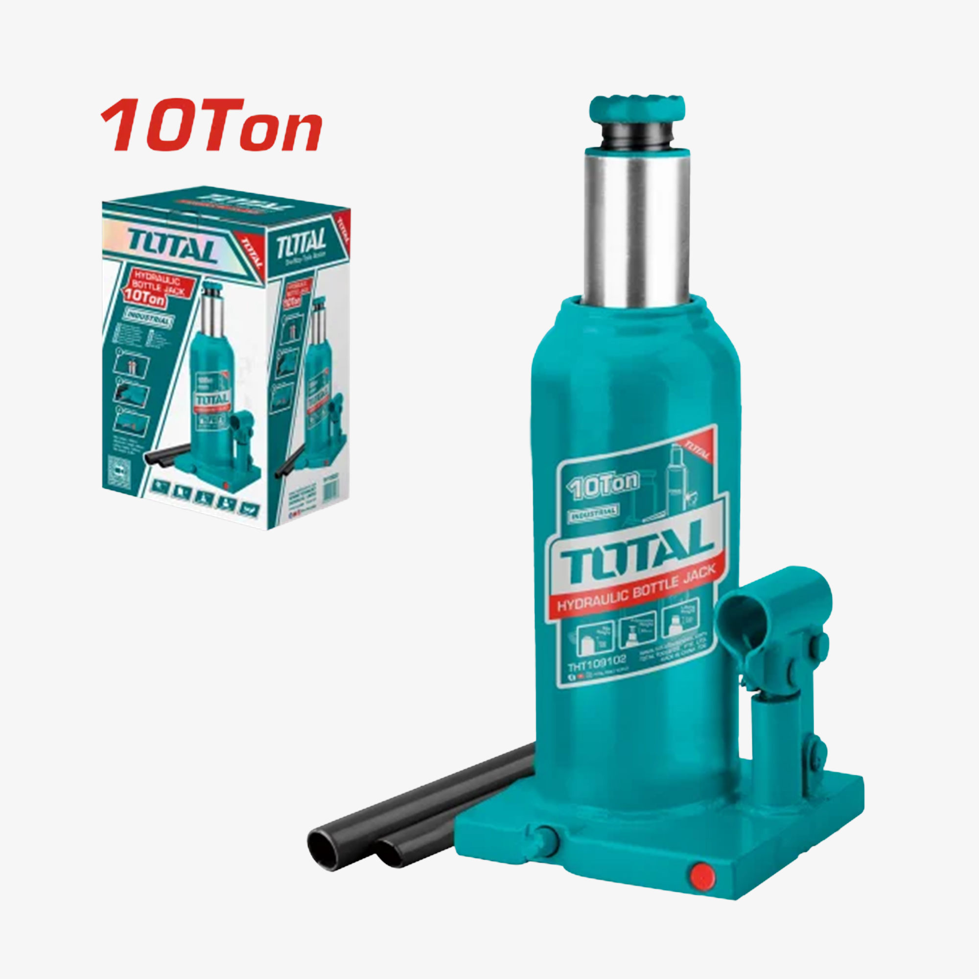 TOTAL Hydraulic Bottle Jack 10 Ton (THT109102)