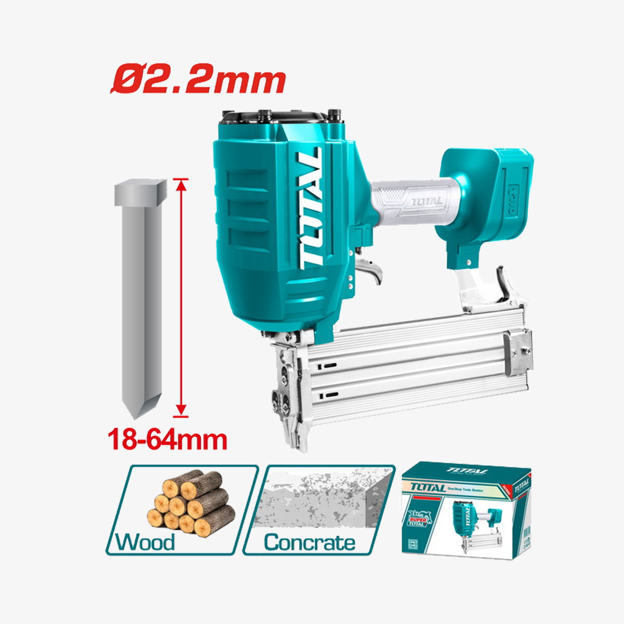 TOTAL Air Concrete Nailer (TAT8641)