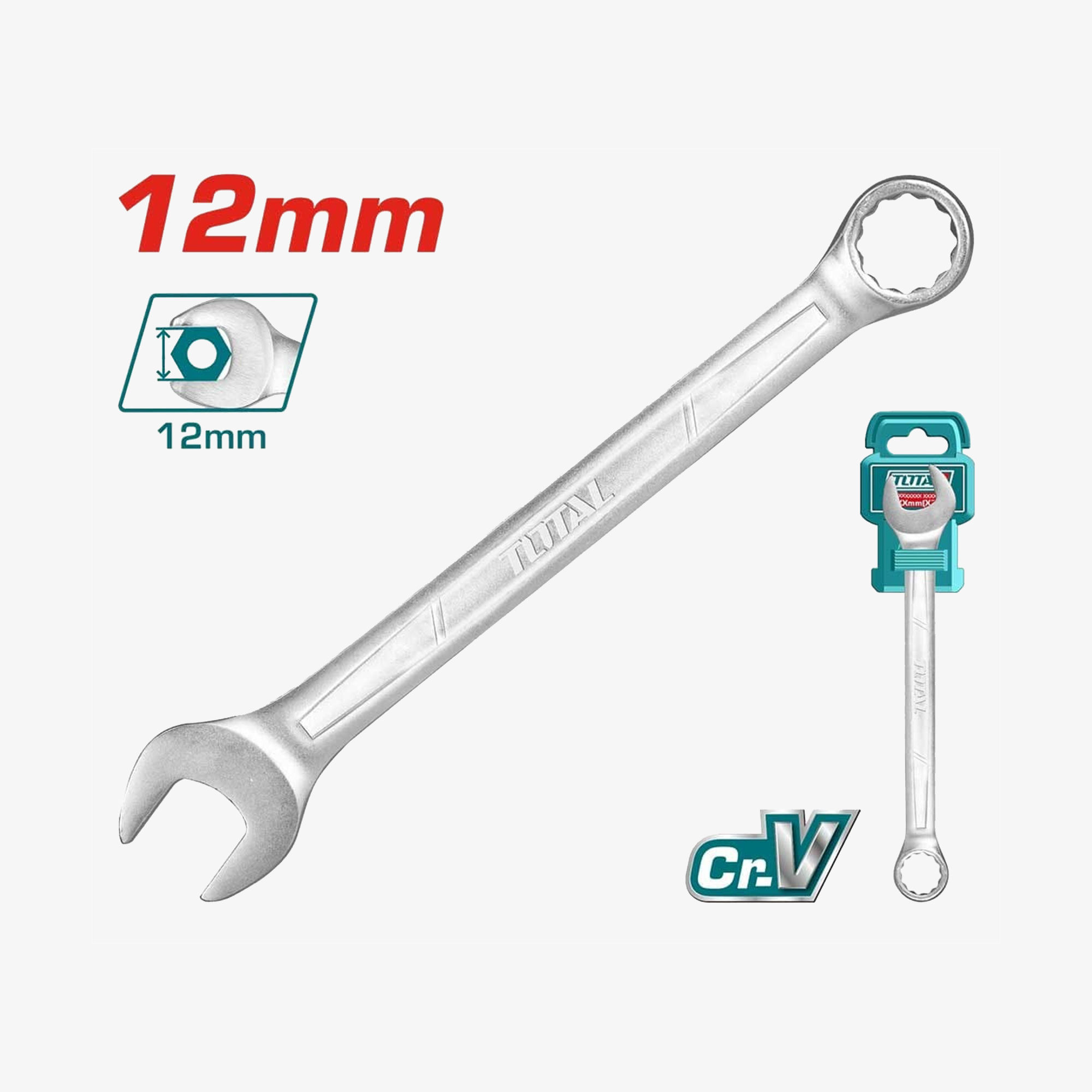 TOTAL Ratchet Spanner 12mm (TCSPAR121)