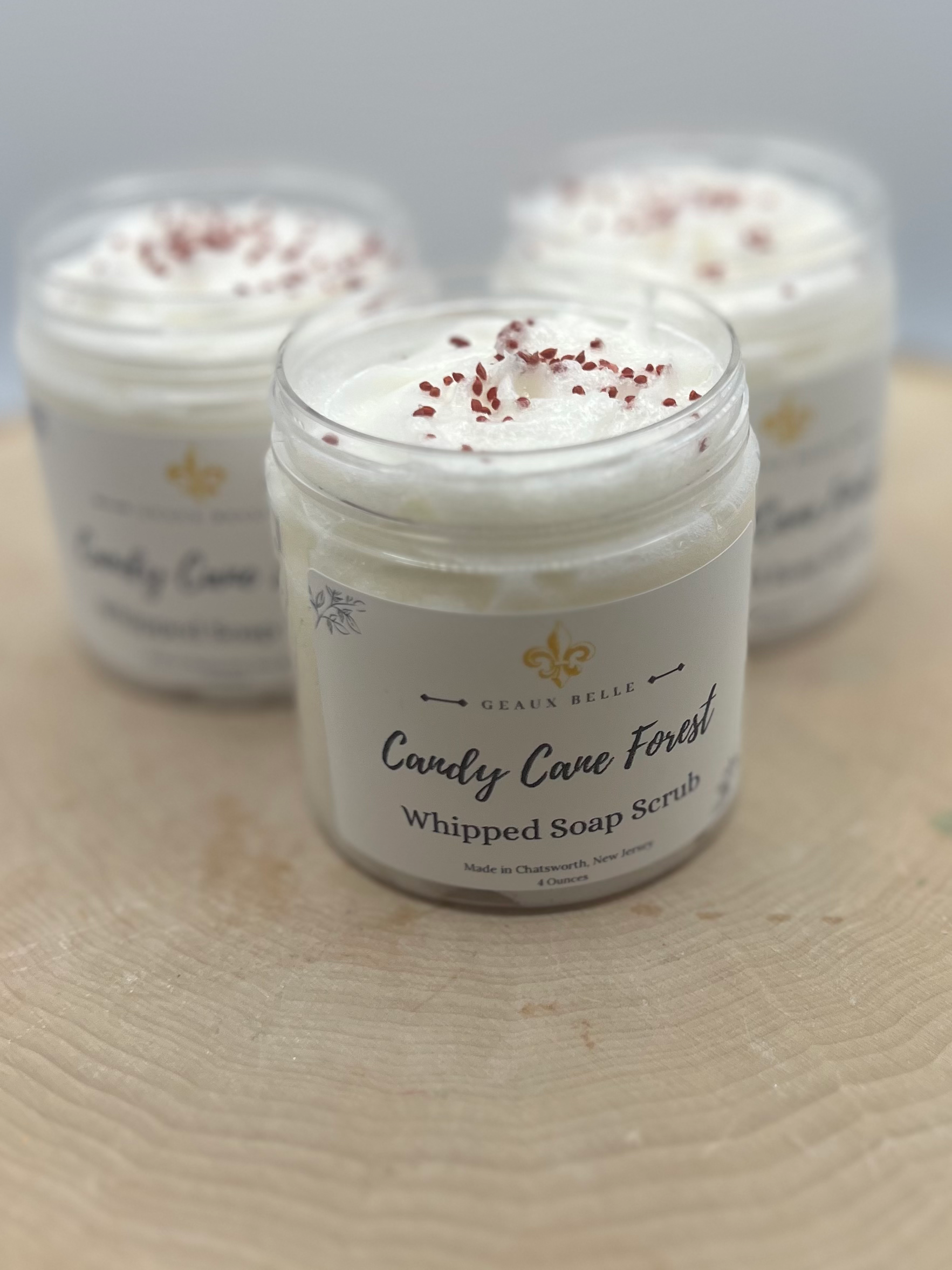 Candy Cane Forest Whipped Soap Scrub