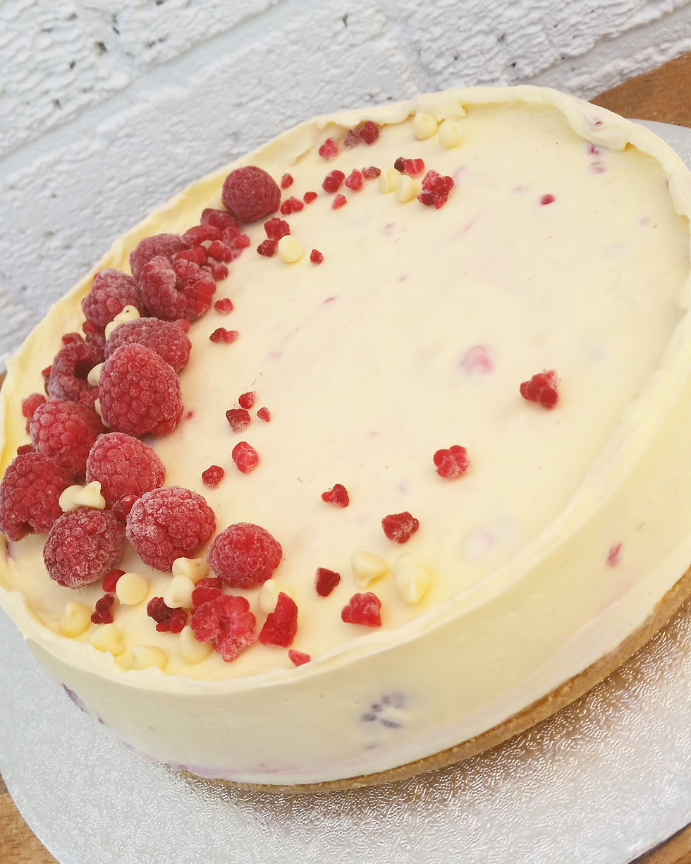 raspberry & white chocolate cheesecake