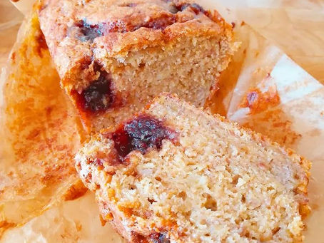 jammy banana loaf cake
