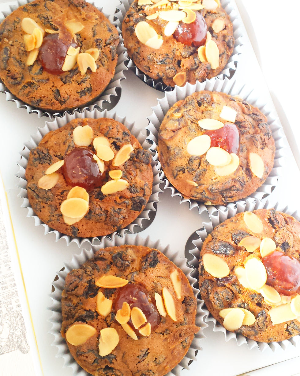 individual rich christmas fruitcakes