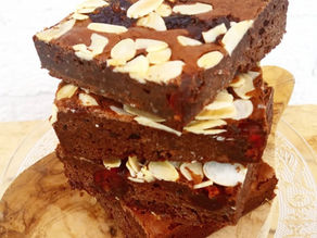 cherry almond brownies