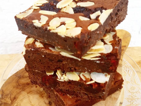 cherry almond brownies