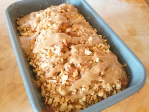 banana salted peanut loaf cake