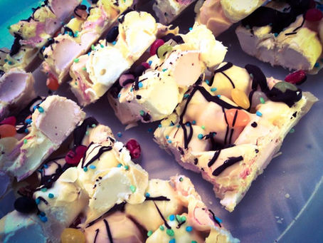 Ridiculously Easy White Chocolate Marshmallow Squares