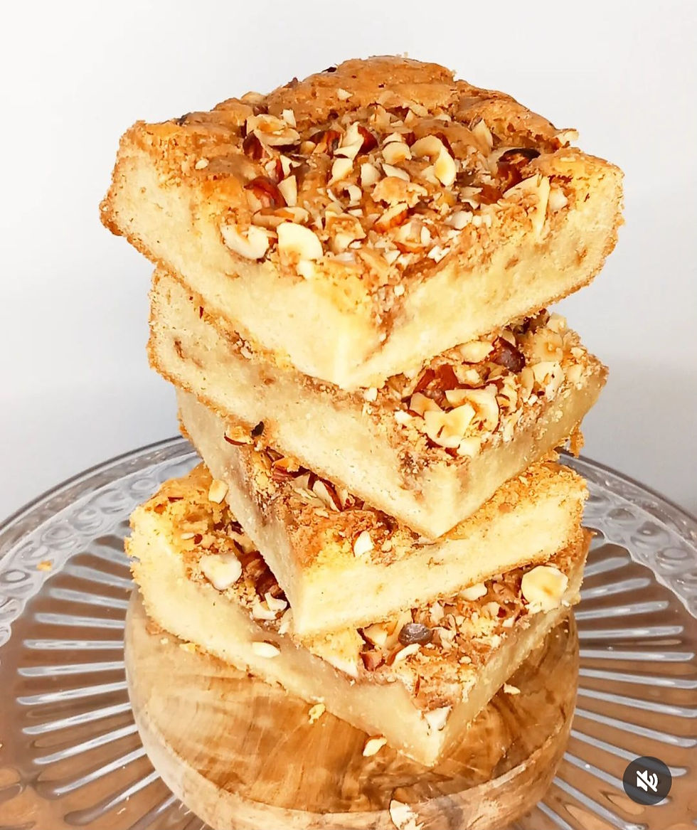 hazelnut blondies