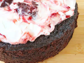 chocolate guinness stout cherry cake mascarpone