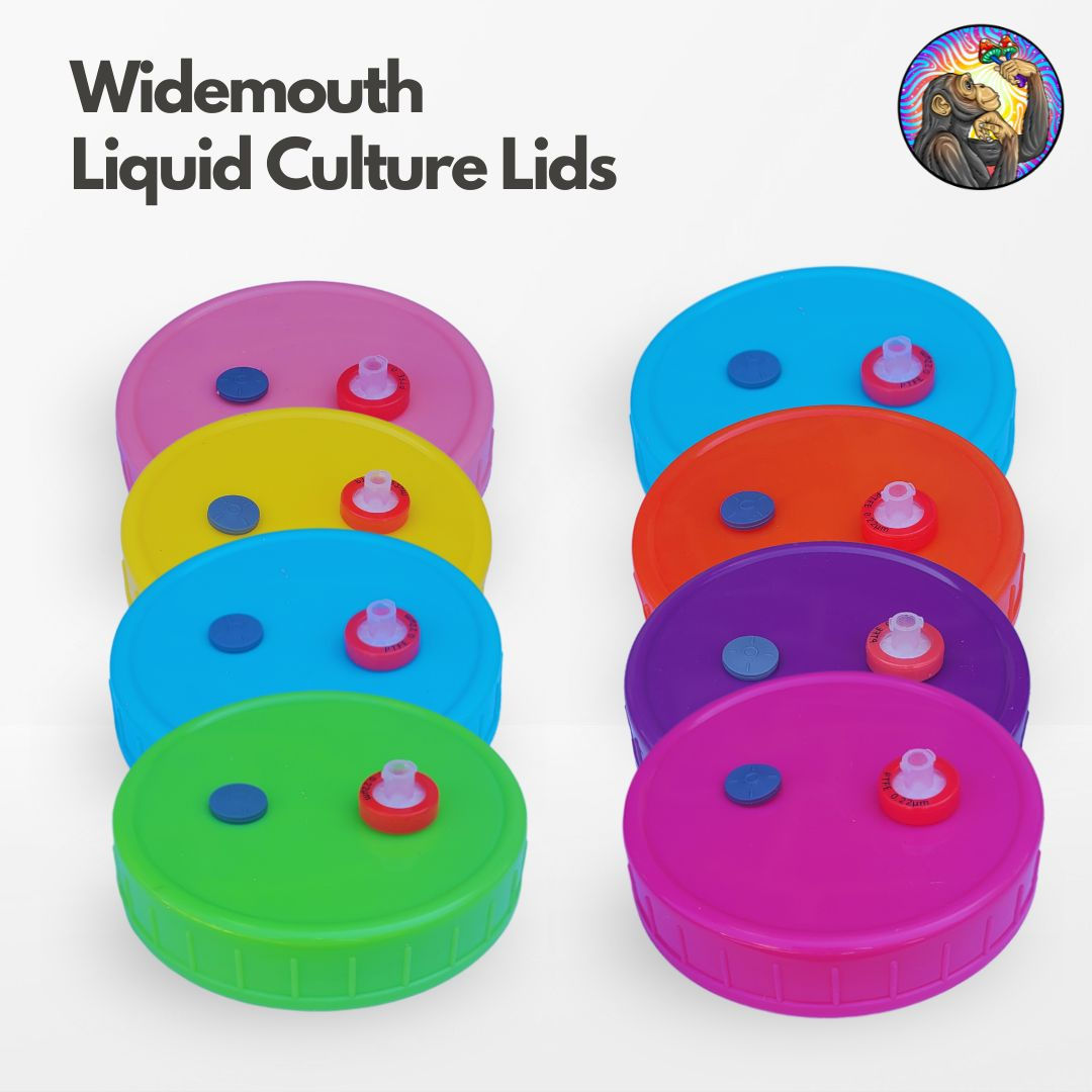 Liquid Culture Wide Mouth Coloured Lids