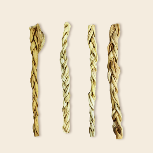 Braided lamb skin