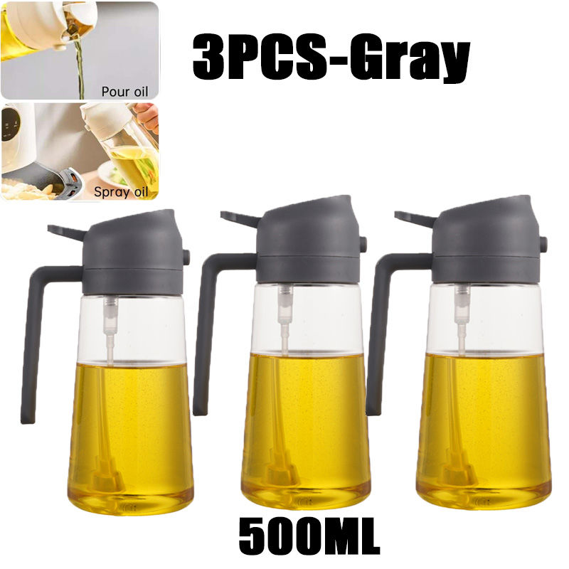 Thumbnail: 200/300/500ml Oil Spray Bottle BBQ Cooking Olive Oil Sprayer Plastic Baking Oil 