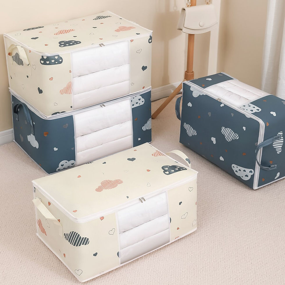 Thumbnail: Large Capacity Clothes Storage Bag Organizer With Reinforced Handle Suitable For