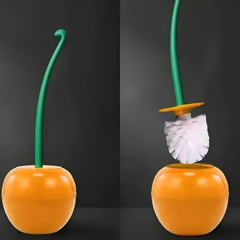 Thumbnail: 1pc Red Toilet Brush Creative Lovely Cherry Shape Lavatory Toilet Brush Holder S