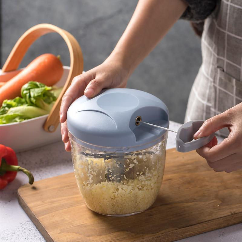 Thumbnail: 500/900ML Manual Meat Mincer Garlic Chopper Rotate Garlic Press Crusher Vegetabl