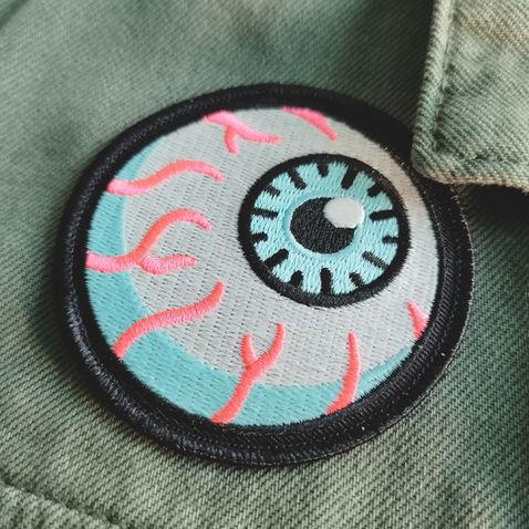 Embroidered eyeball patch