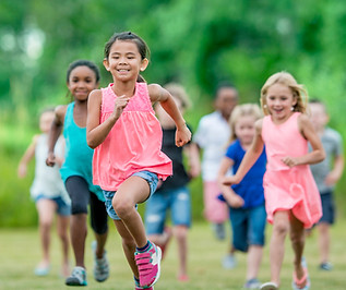 Children Running and Jumping