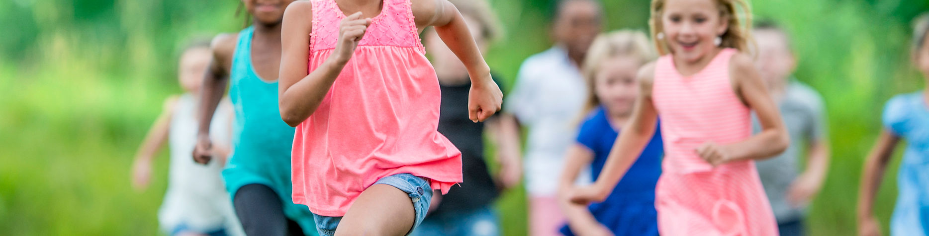 Children Running Outdoors